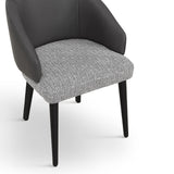 Liang & Eimil Agadir Dining Chair (CRIB 5) – Kelpa Grey & Vegan Grey Leather