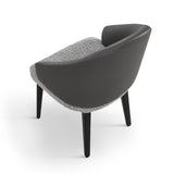 Liang & Eimil Agadir Dining Chair (CRIB 5) – Kelpa Grey & Vegan Grey Leather