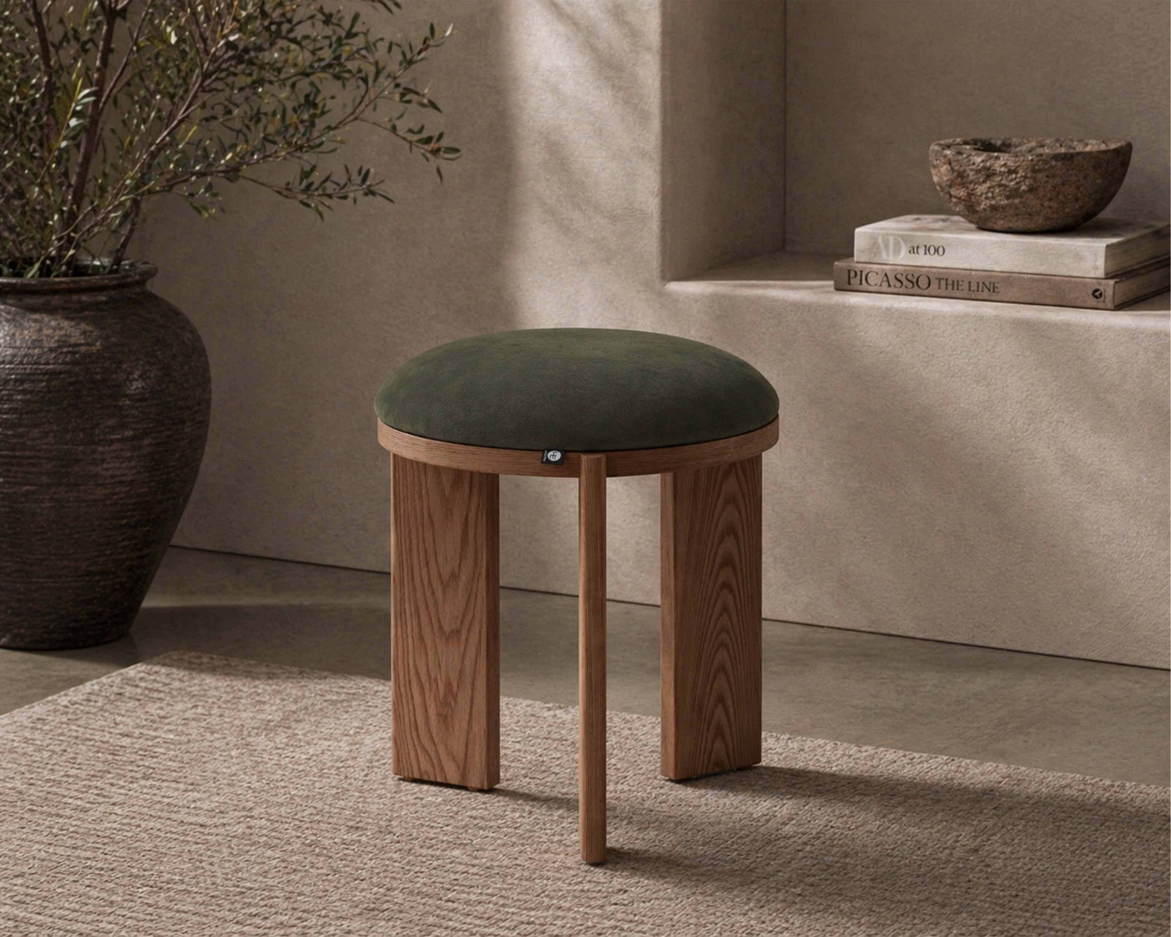 Liang & Eimil Lia Foot Stool – Hopper Moss (CRIB 5)