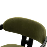 Neo Dining Chair (Crib 5)  -  Kaster II Olive & Matt Black