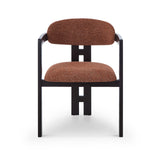 Neo Dining Chair (Crib 5)  -  Bari Chestnut Red & Matt Black