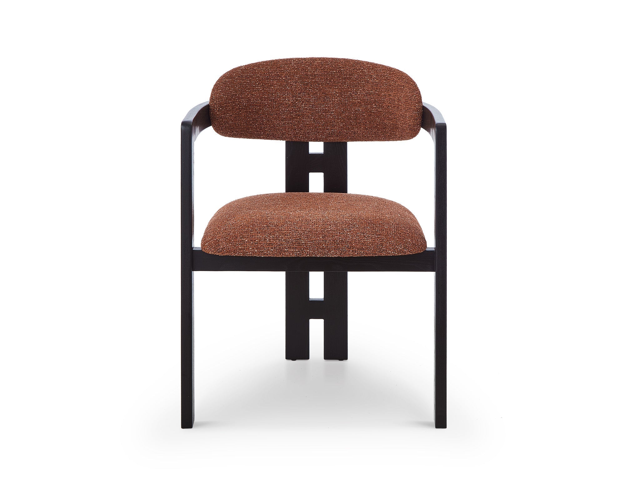 Neo Dining Chair (Crib 5)  -  Bari Chestnut Red & Matt Black