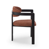Neo Dining Chair (Crib 5)  -  Bari Chestnut Red & Matt Black