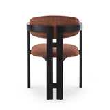 Neo Dining Chair (Crib 5)  -  Bari Chestnut Red & Matt Black