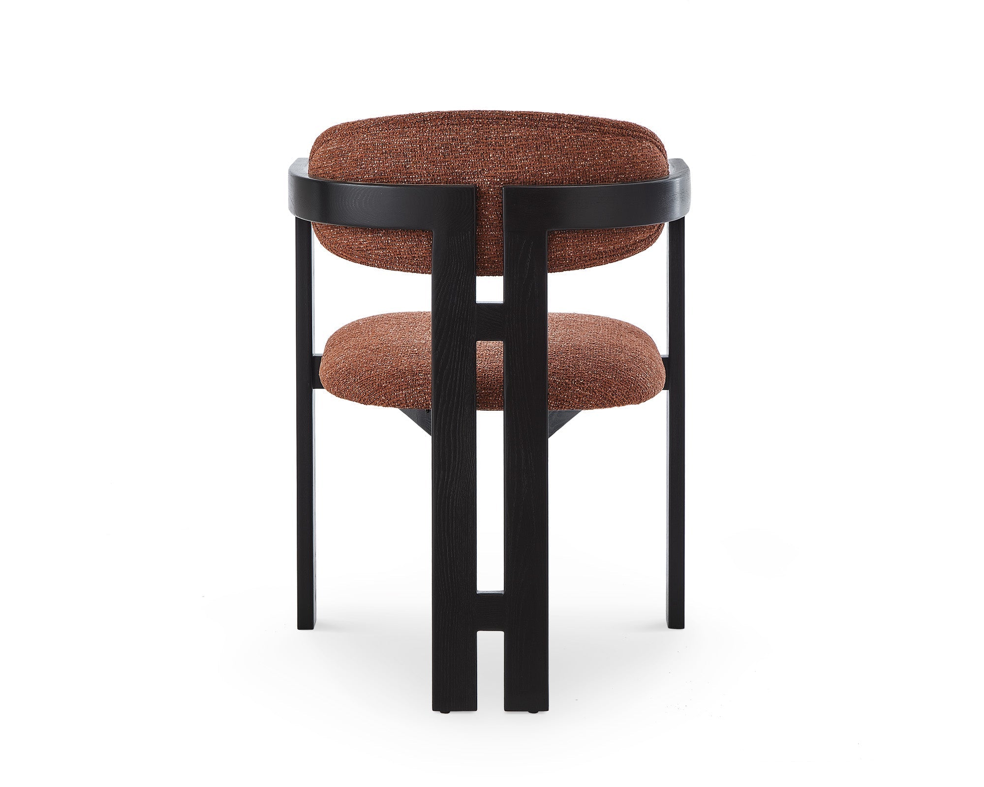 Neo Dining Chair (Crib 5)  -  Bari Chestnut Red & Matt Black