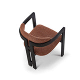 Neo Dining Chair (Crib 5)  -  Bari Chestnut Red & Matt Black