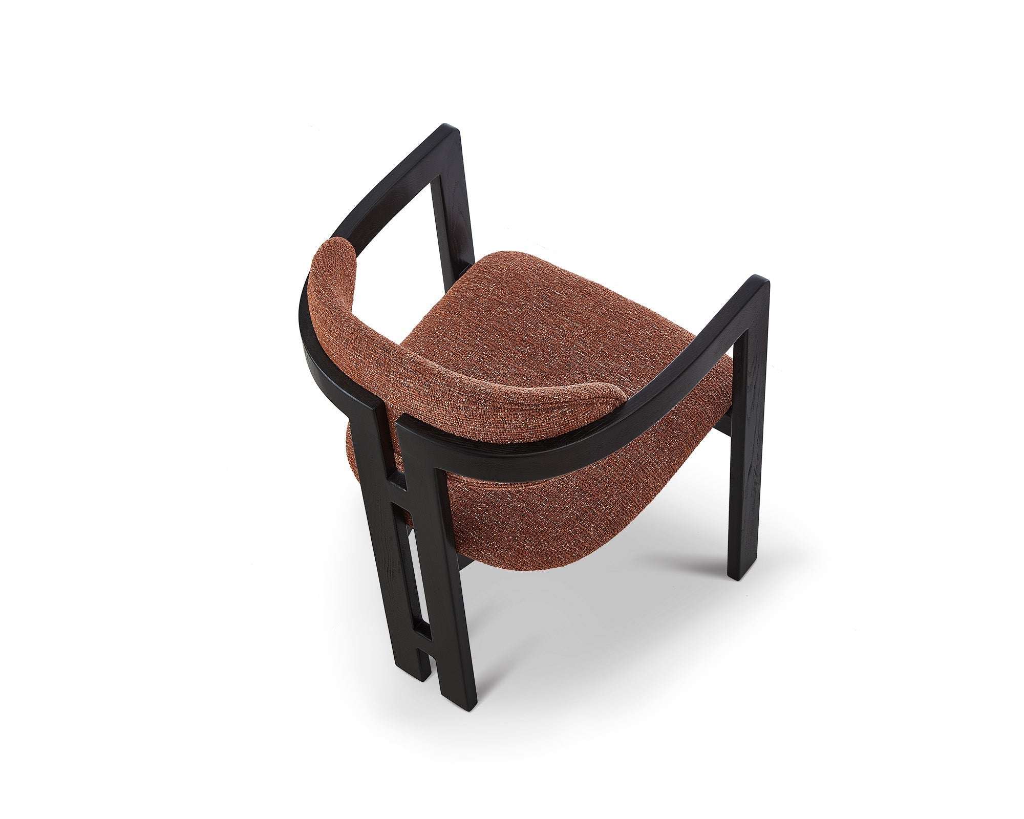 Neo Dining Chair (Crib 5)  -  Bari Chestnut Red & Matt Black