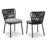 Liang & Eimil Ariana Outdoor Dining Chair – Hunter Stone & Charcoal Grey (CRIB 5) – Set of 2