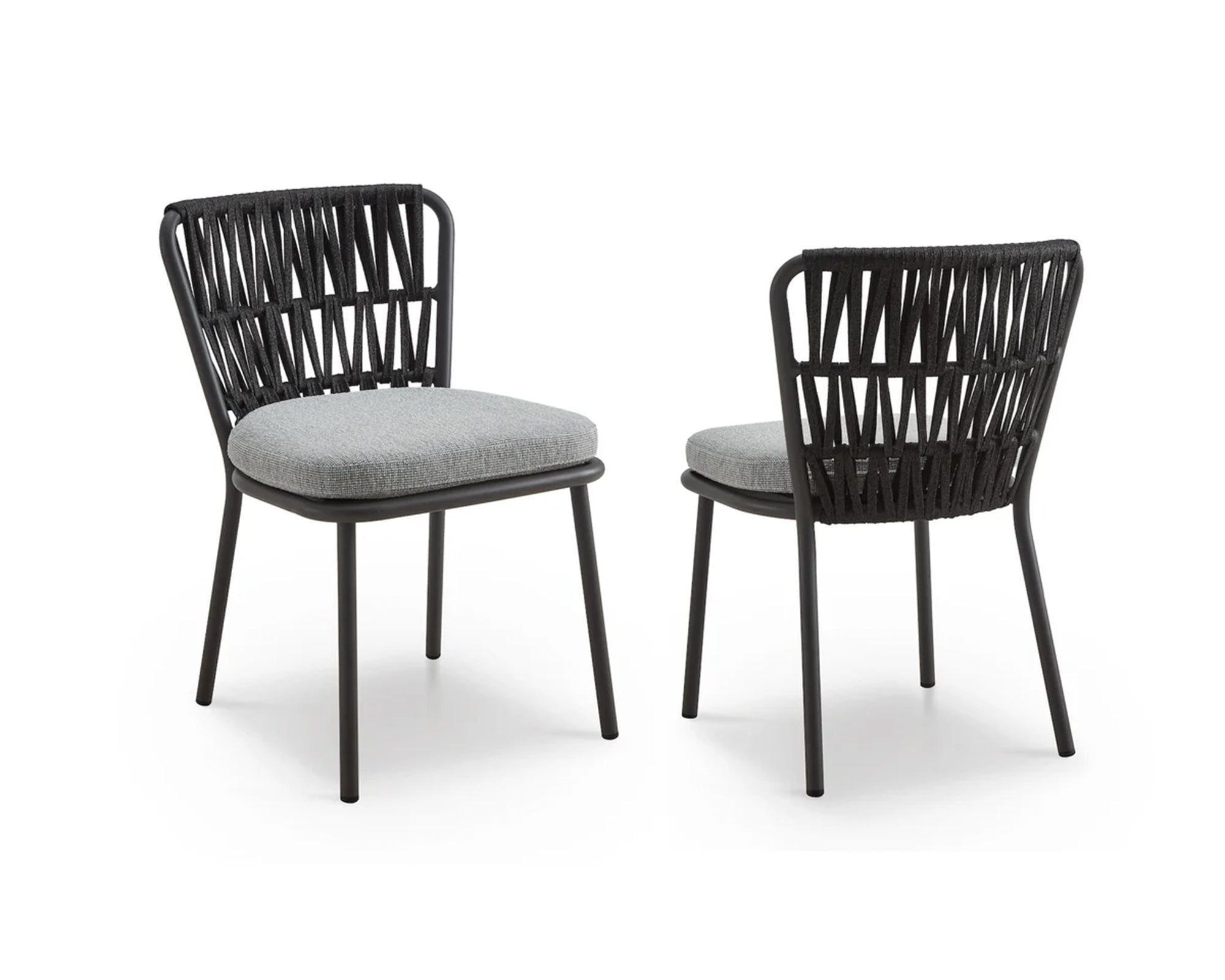 Liang & Eimil Ariana Outdoor Dining Chair – Hunter Stone & Charcoal Grey (CRIB 5) – Set of 2