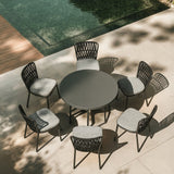 Liang & Eimil Ariana Outdoor Dining Chair – Hunter Stone & Charcoal Grey (CRIB 5) – Set of 2