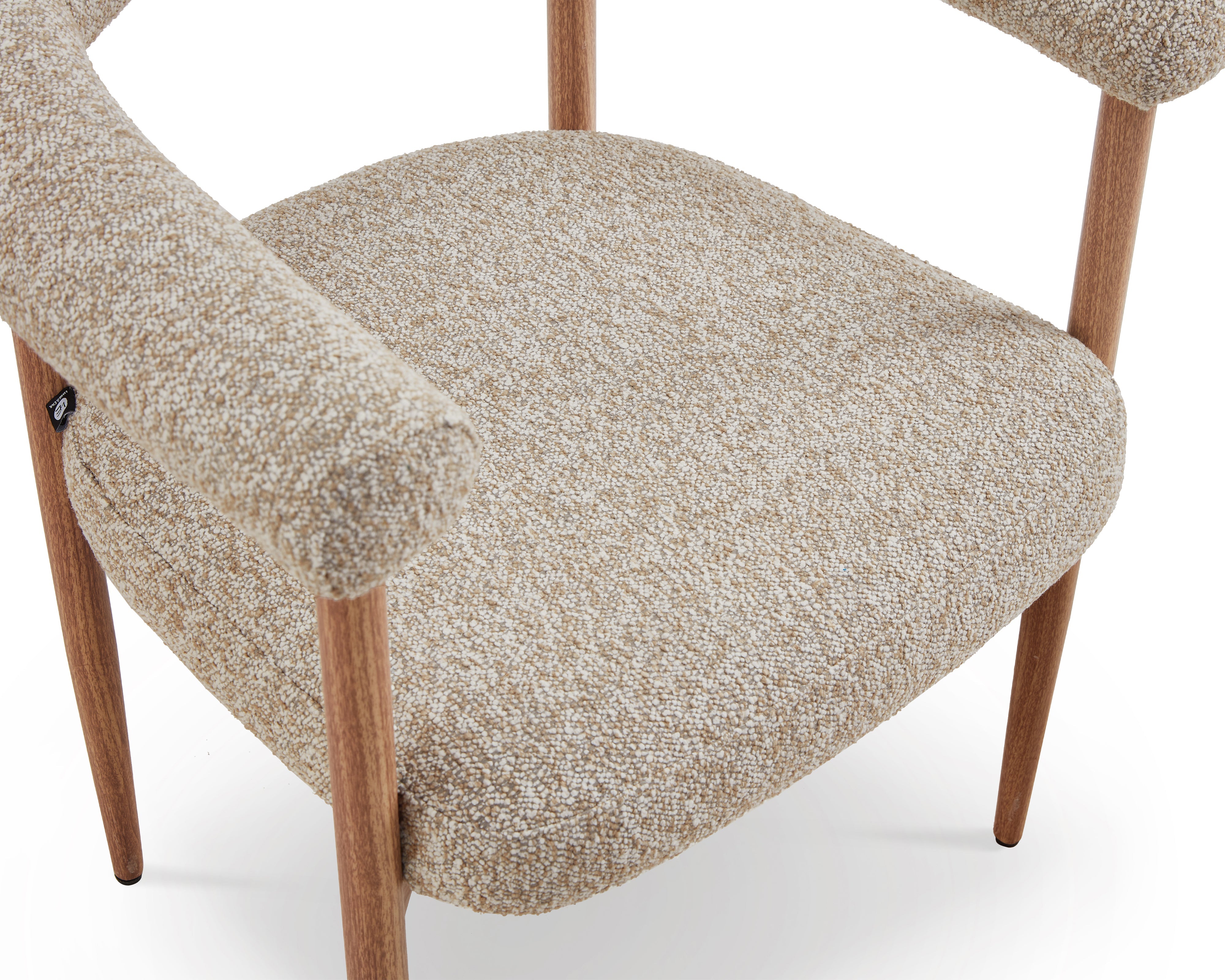 Liang & Eimil Nantes Outdoor Dining Chair – Lima Beige & Walnut (CRIB 5)
