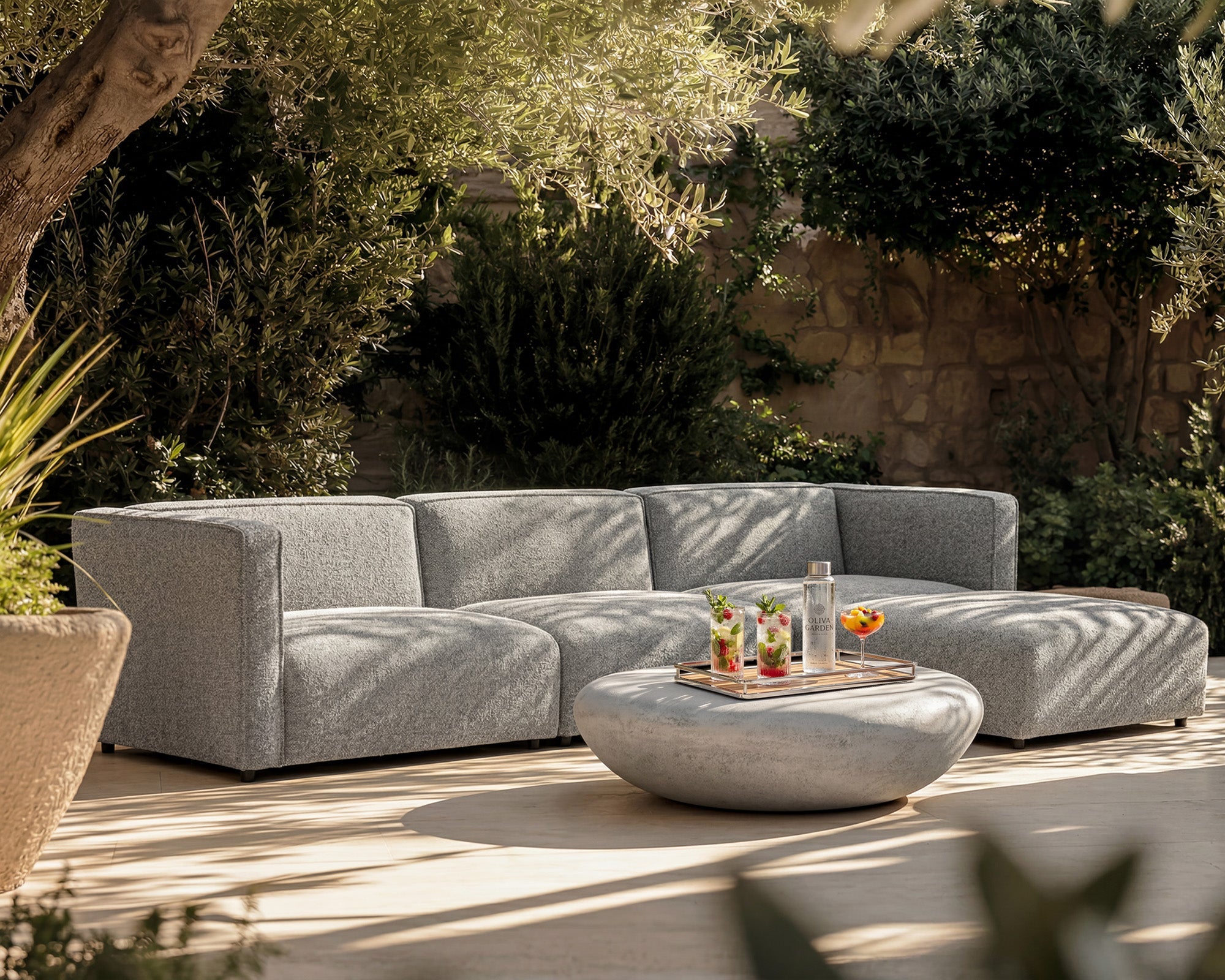 Liang & Eimil Riviera Outdoor Modular Sofa – Lima Grey & Deep Charcoal (CRIB 5)