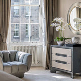 Ardel Chest Of Drawers - Grey Leather Look