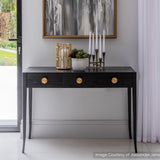 Orly Dressing Table  - Wenge Oak/Gold