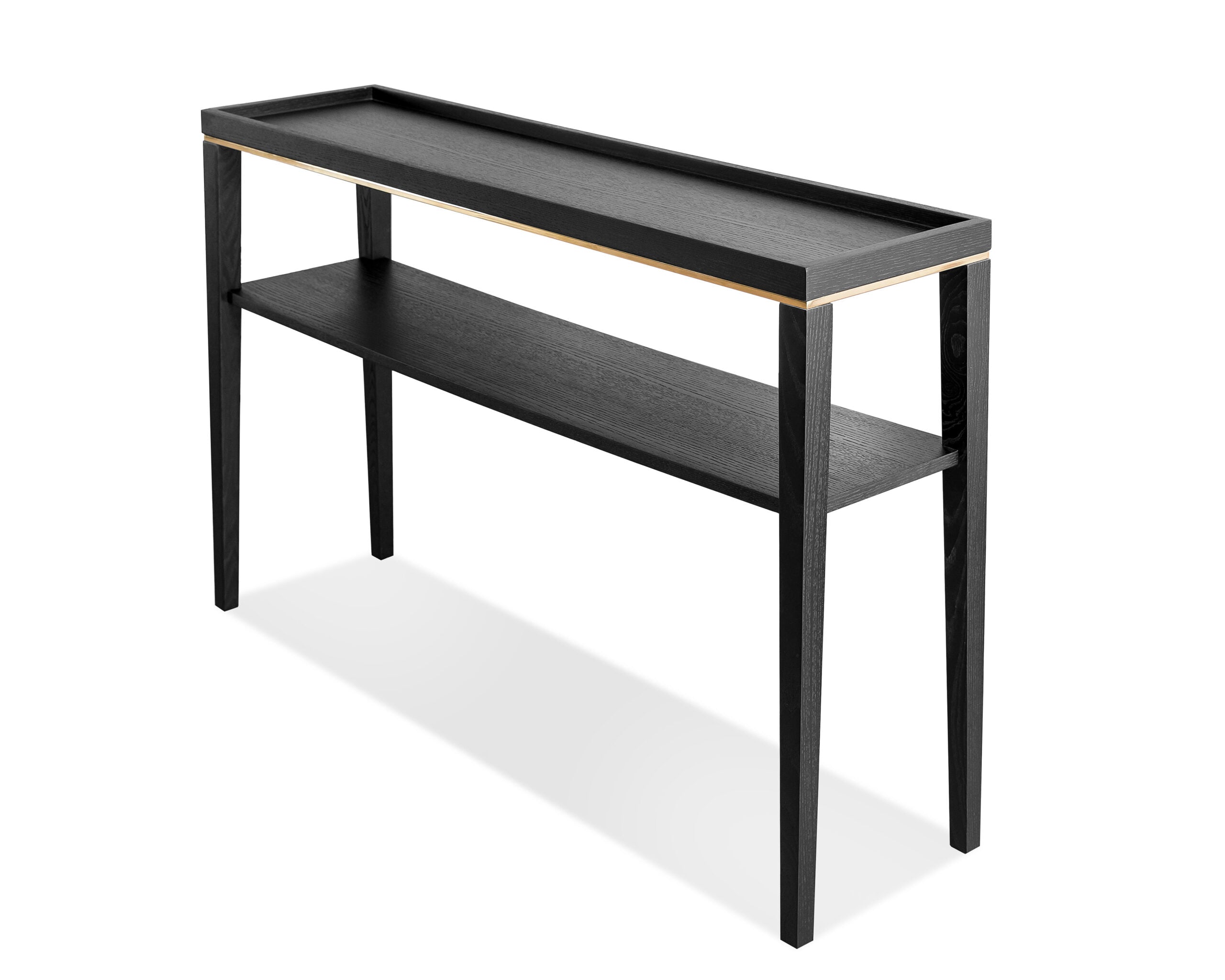 Otium Console Table  - Wenge/Brushed Brass