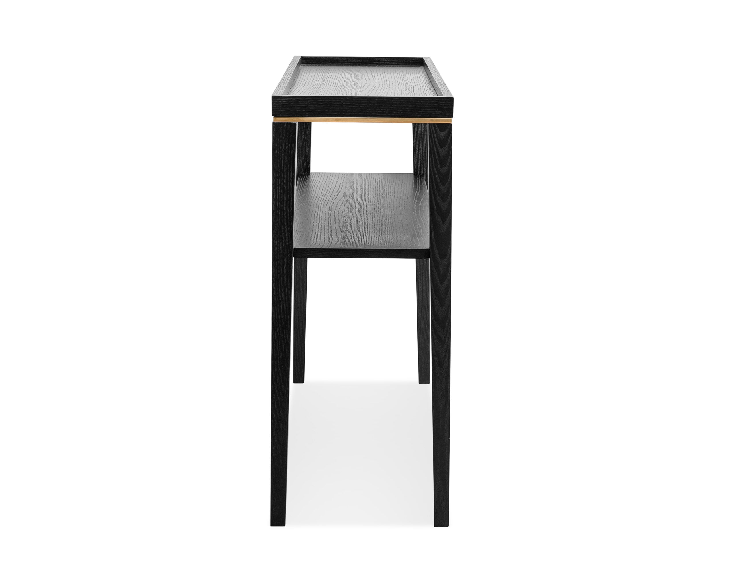 Otium Console Table  - Wenge/Brushed Brass