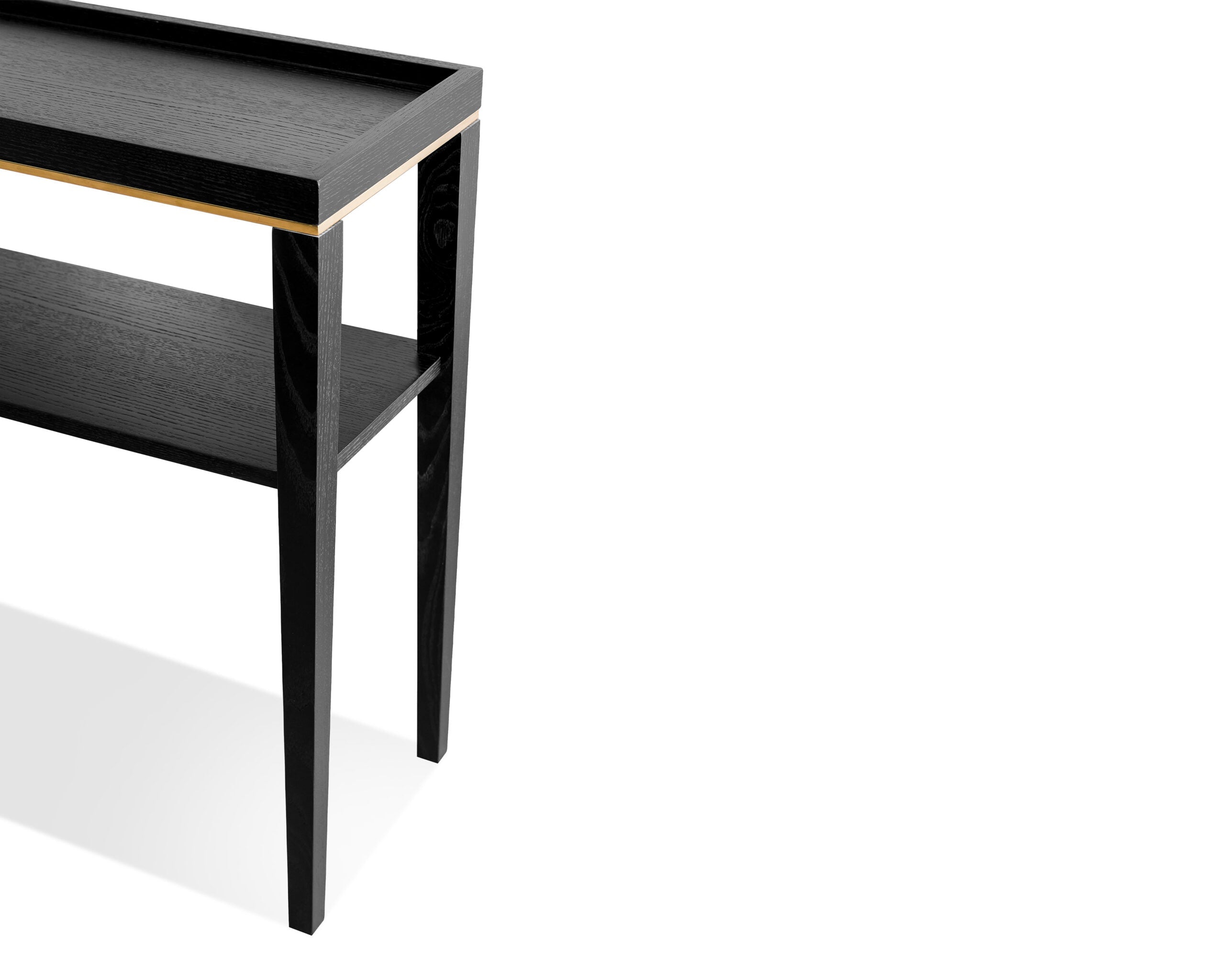 Otium Console Table  - Wenge/Brushed Brass