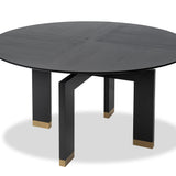 Ponte Dining Table D1500  - Wenge/Polished Brass