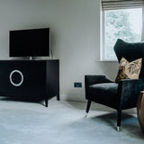 Liang & Eimil Rochel Sideboard with Quartered Oak Veneer and Chrome