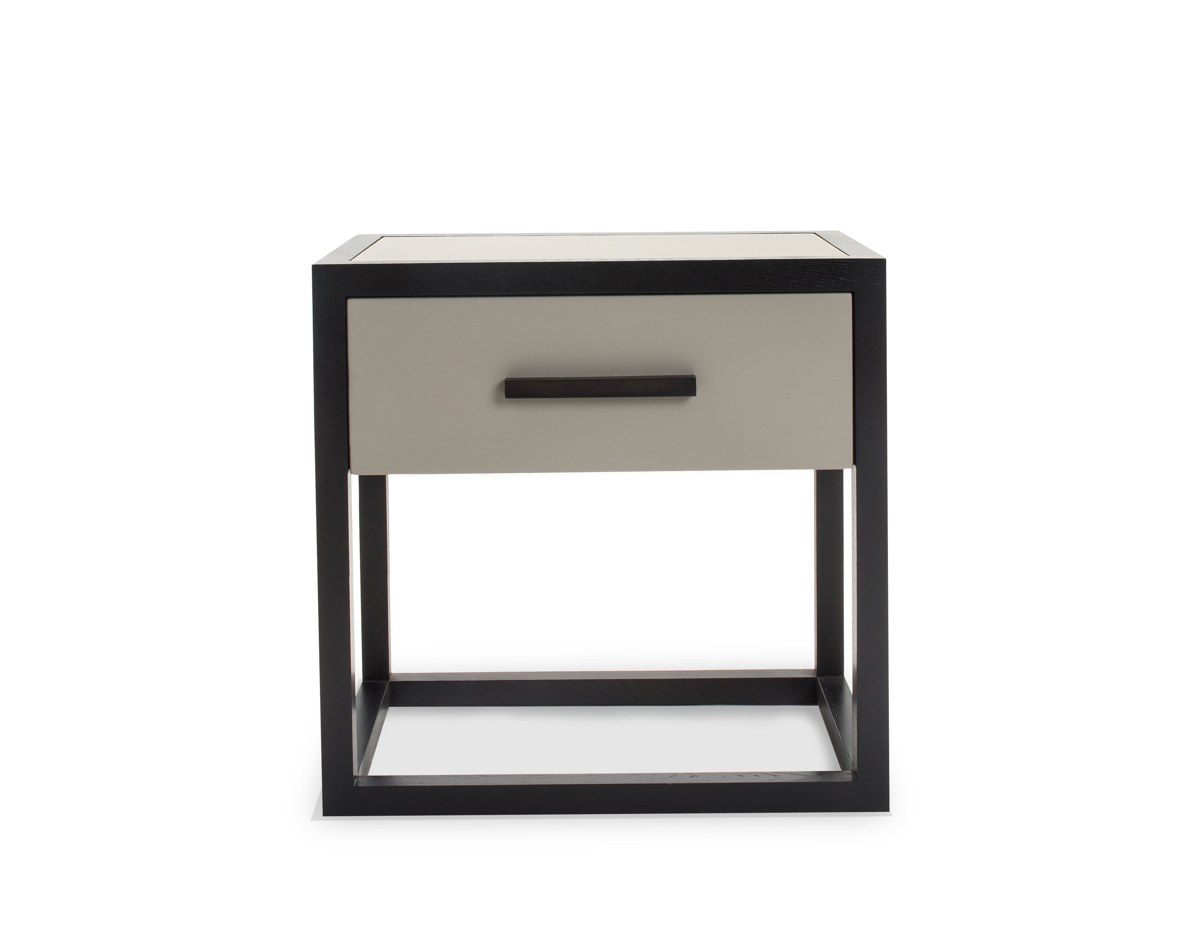 Roux Bedside Table  - Taupe/Wenge