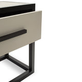 Roux Bedside Table  - Taupe/Wenge