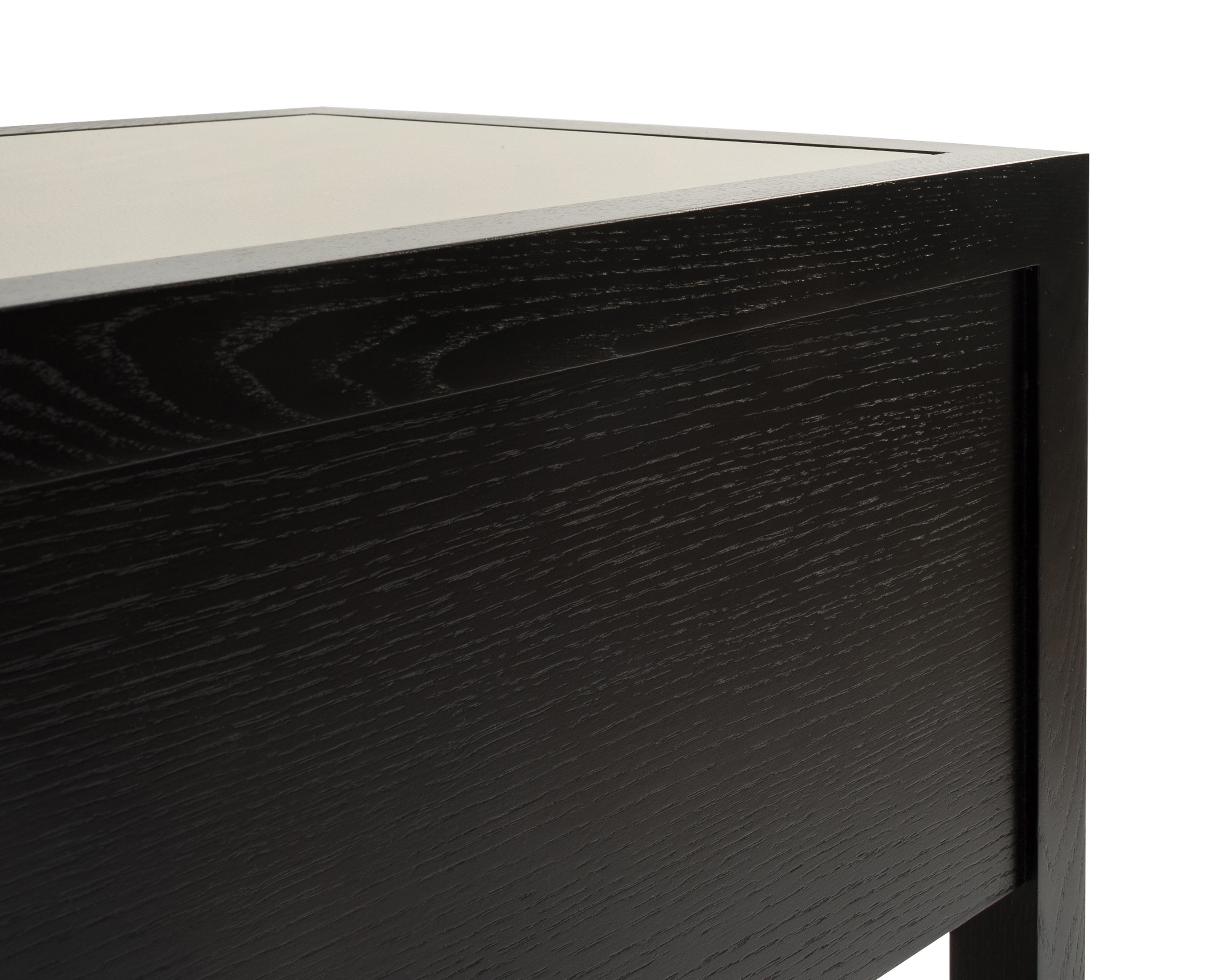 Roux Bedside Table  - Taupe/Wenge