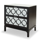 Marriott Bedside Table  - Wenge Oak/Mirror