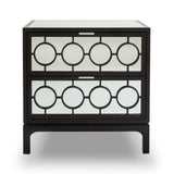 Marriott Bedside Table  - Wenge Oak/Mirror
