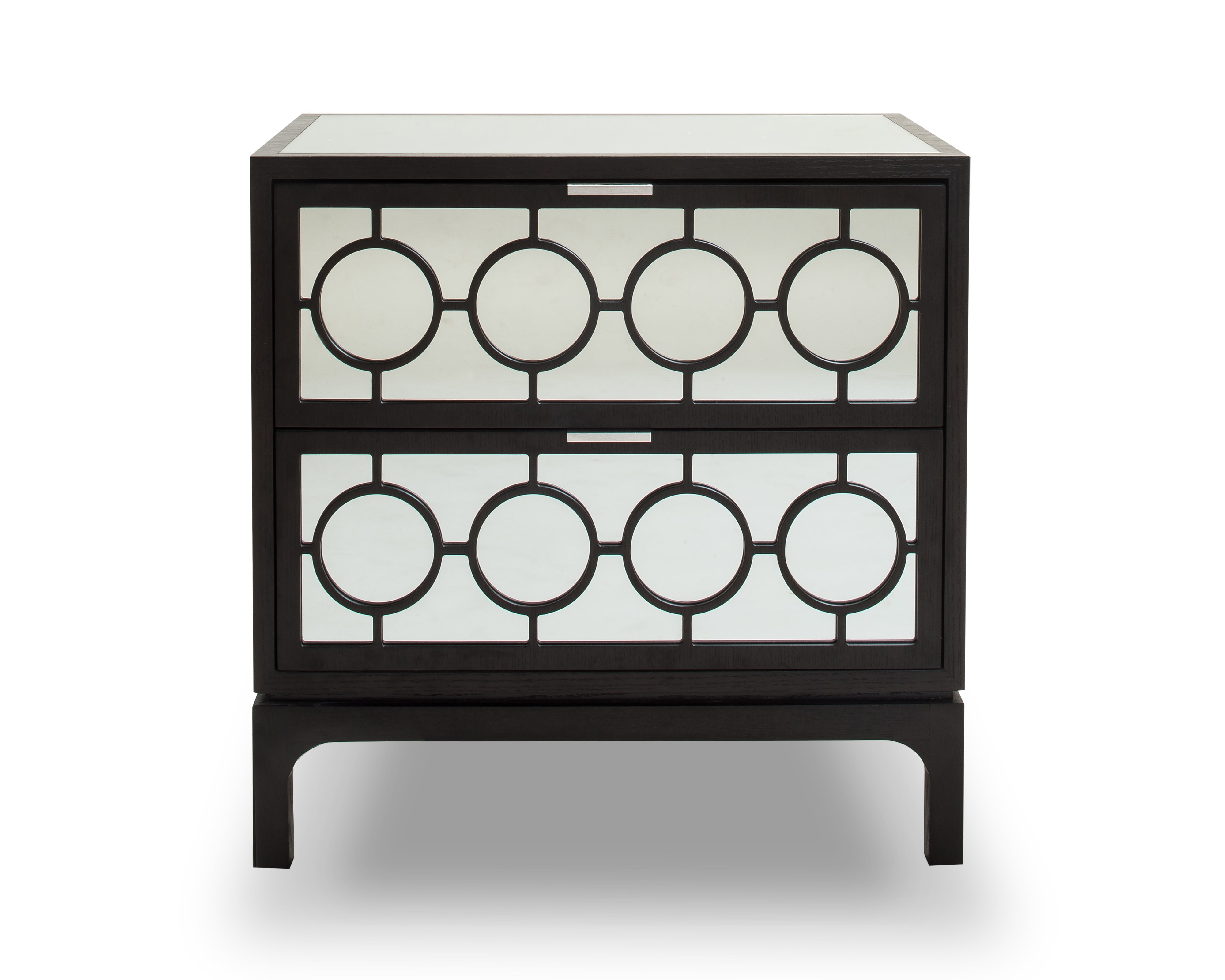Marriott Bedside Table  - Wenge Oak/Mirror