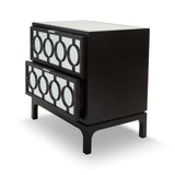 Marriott Bedside Table  - Wenge Oak/Mirror