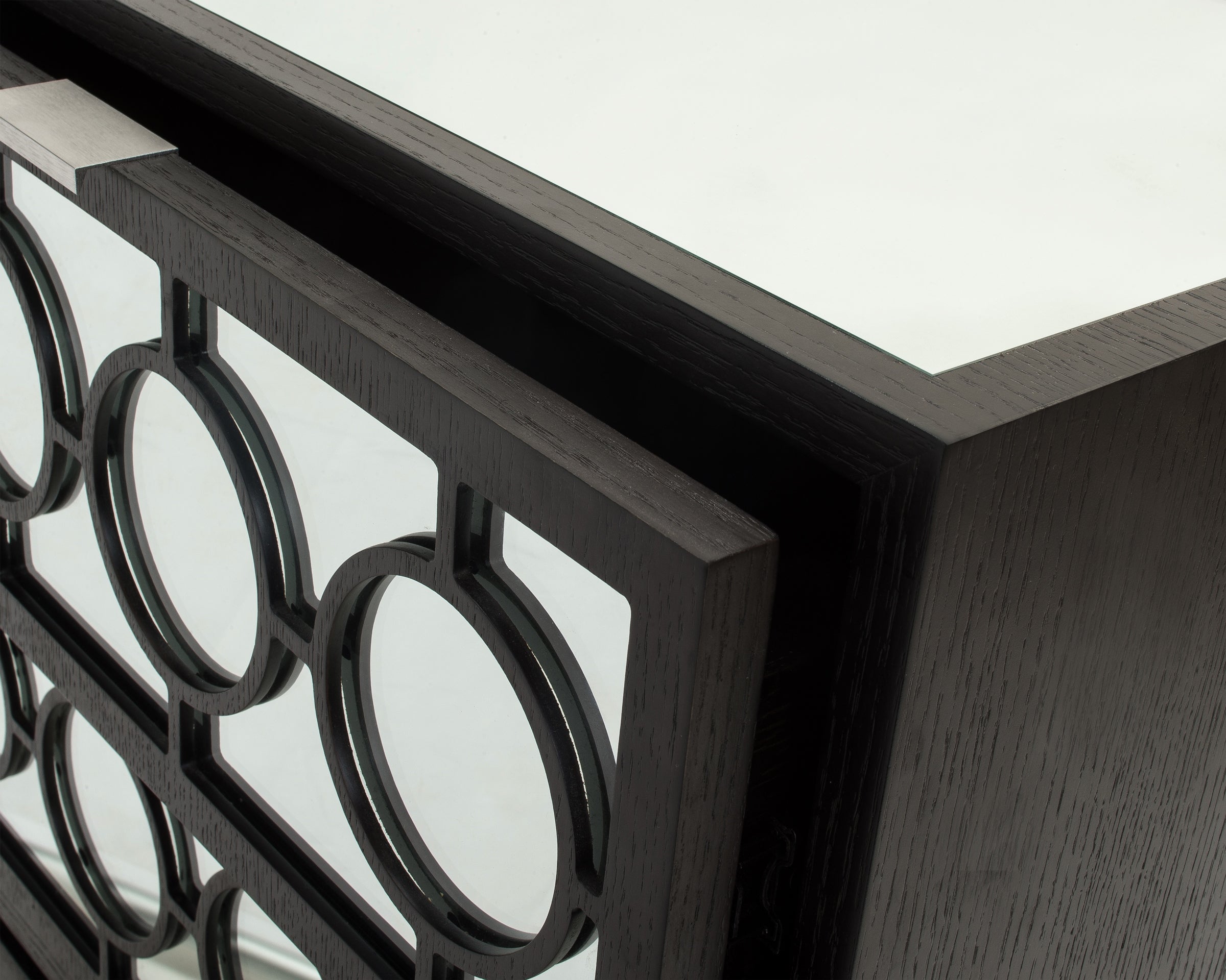Marriott Bedside Table  - Wenge Oak/Mirror