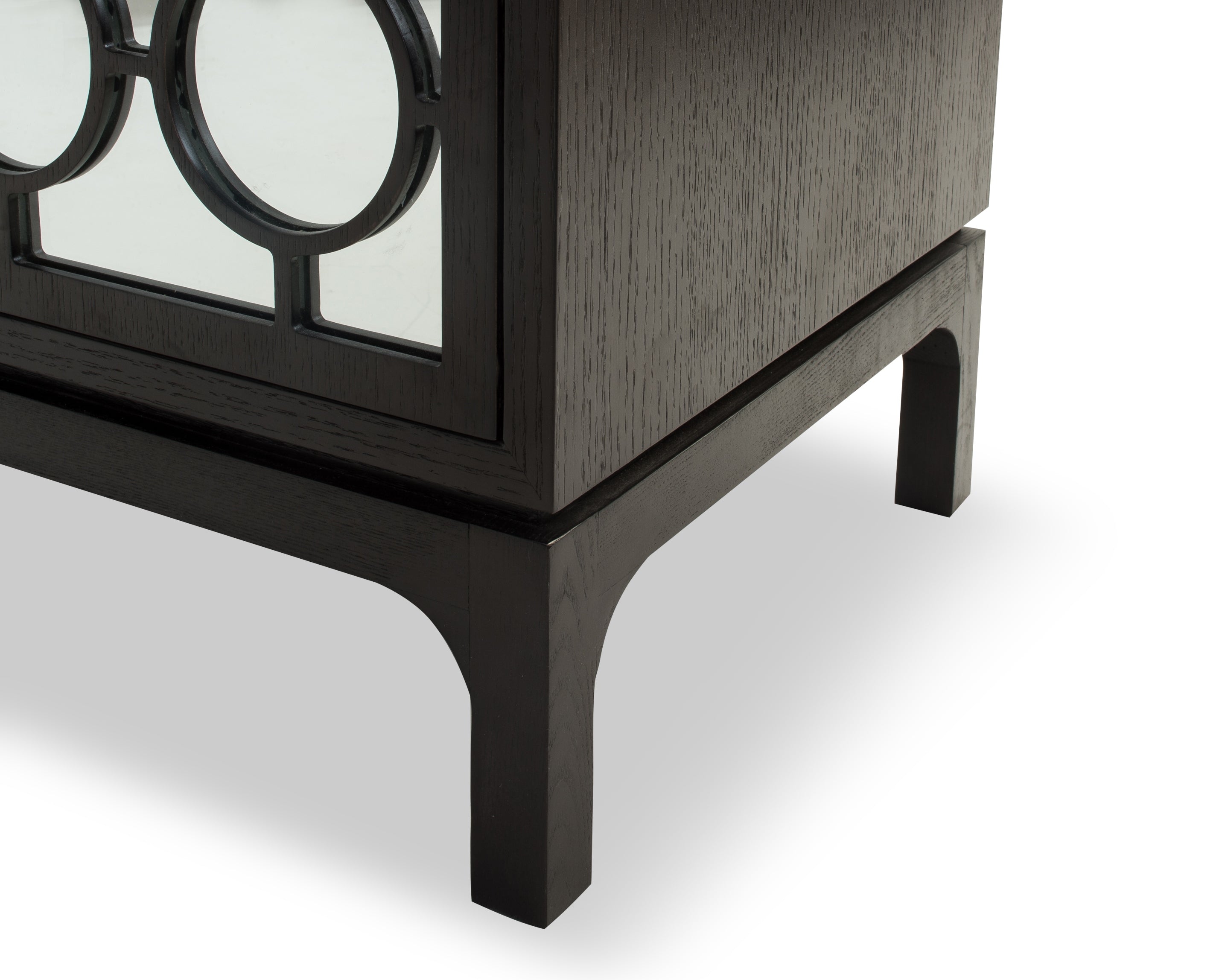 Marriott Bedside Table  - Wenge Oak/Mirror