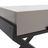 Boston Bedside Table - Taupe High Gloss