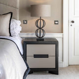 Ardel Bedside Table - Grey Leather Look