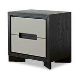 Ardel Bedside Table - Grey Leather Look