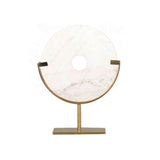 Marble Sculpture  -  Brass Stainless Steel Base