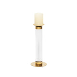 Pillar Candle Holder (Large) - Polished Brass Finish and Acrylic