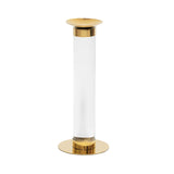 Pillar Candle Holder (Large) - Polished Brass Finish and Acrylic