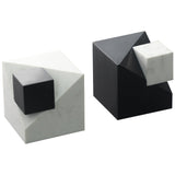 Cubic I Table Decoration - Black and White Marble