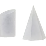 Gladstone Cylinder Sculpture - White Acrylic