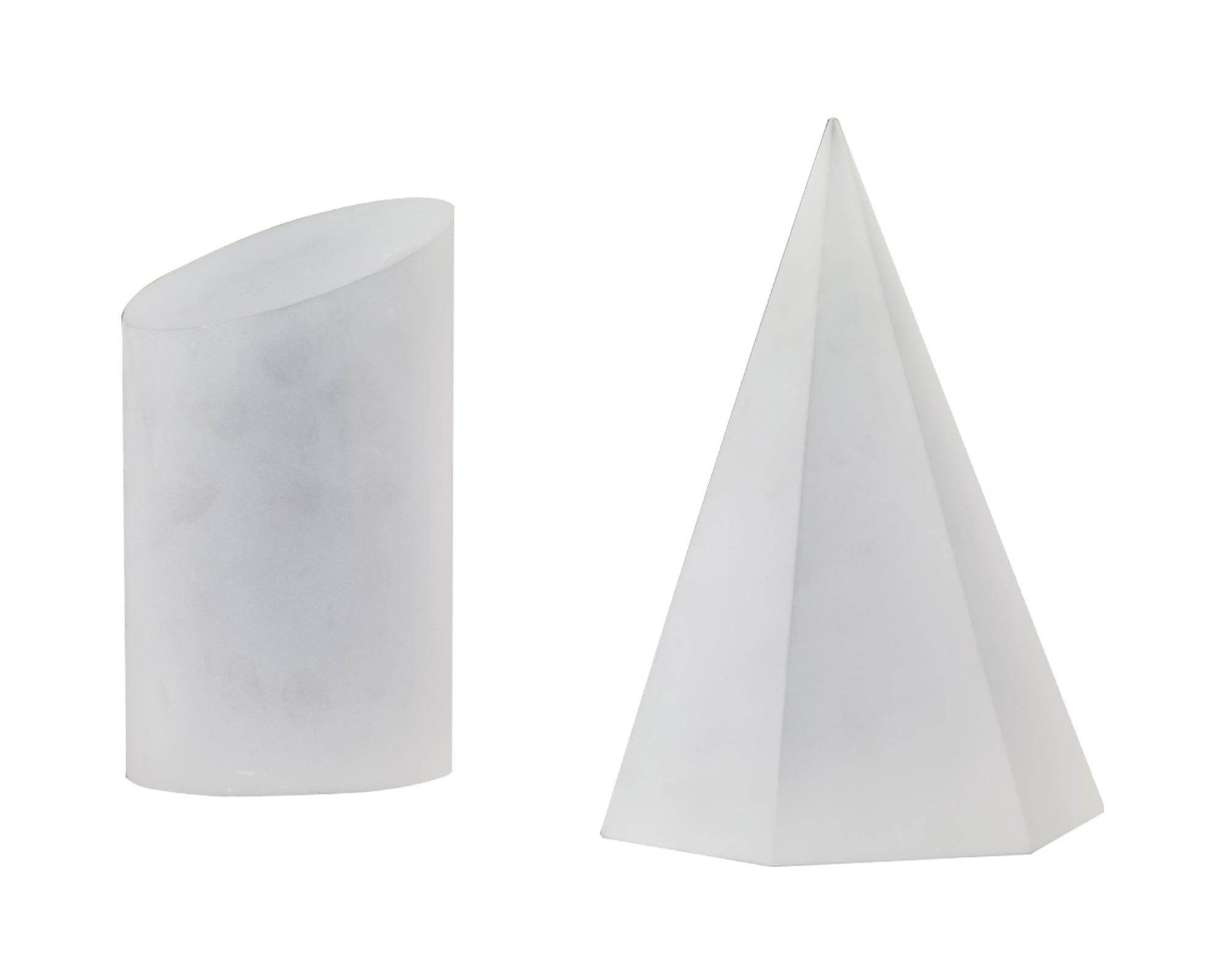 Gladstone Cylinder Sculpture - White Acrylic