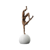 Athletic Sculpture - Bronze and White Marble
