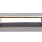 Max Coffee Table  - White Marble/Painted Brass