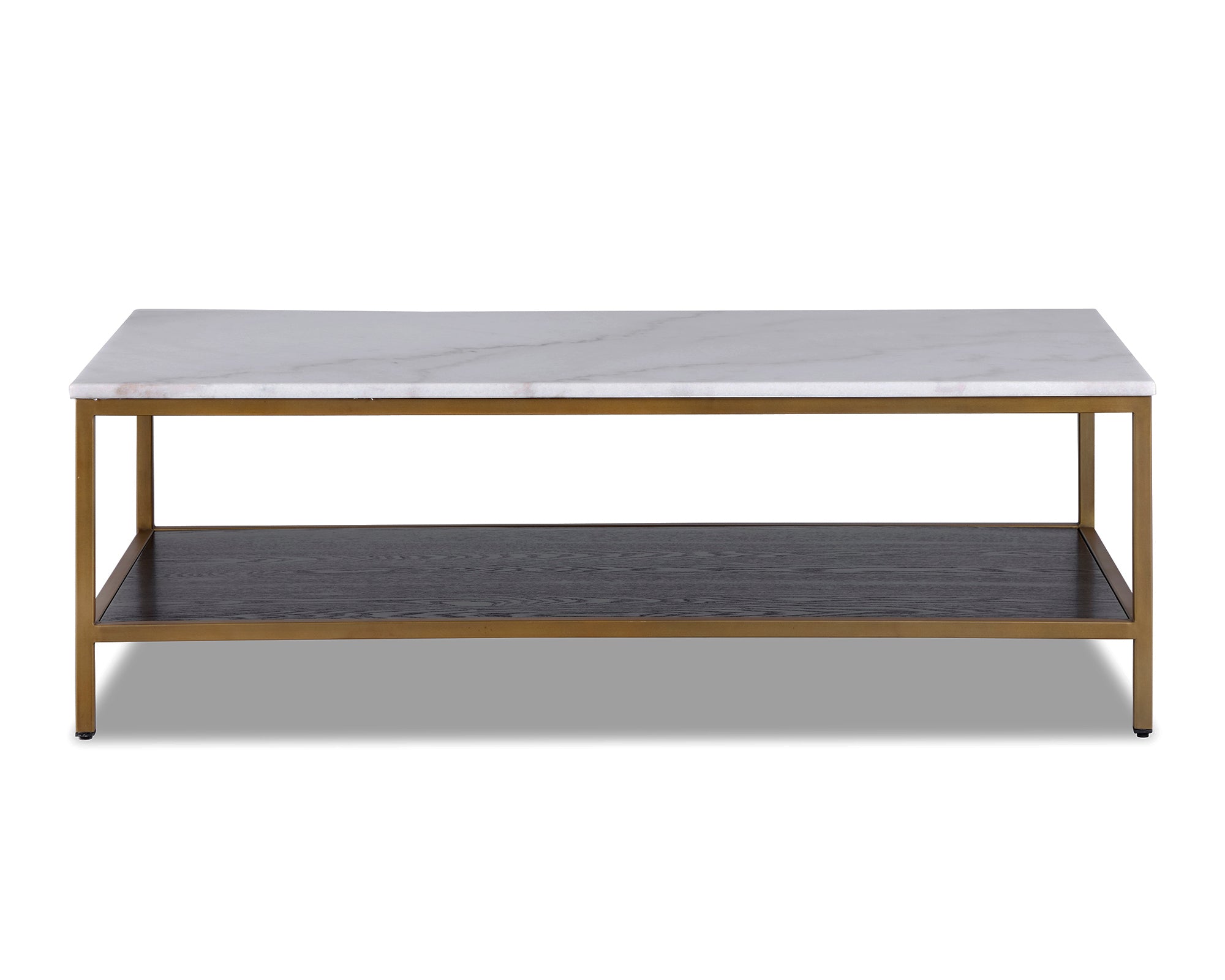 Max Coffee Table  - White Marble/Painted Brass
