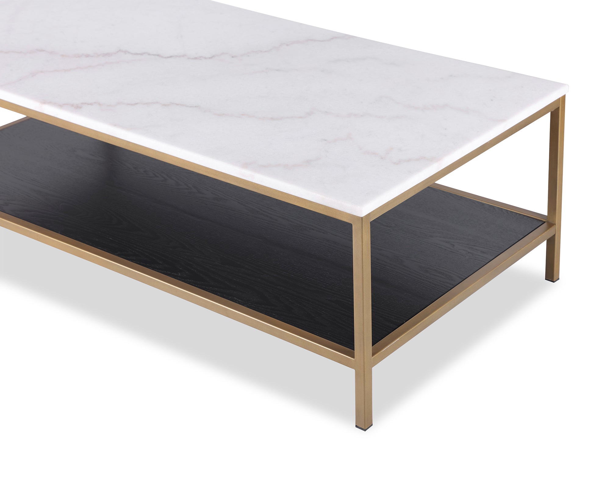 Max Coffee Table  - White Marble/Painted Brass