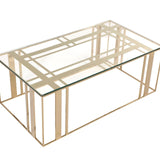 Lafayette Coffee Table  - Glass/Polished Brass