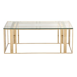 Lafayette Coffee Table  - Glass/Polished Brass
