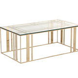 Lafayette Coffee Table  - Glass/Polished Brass