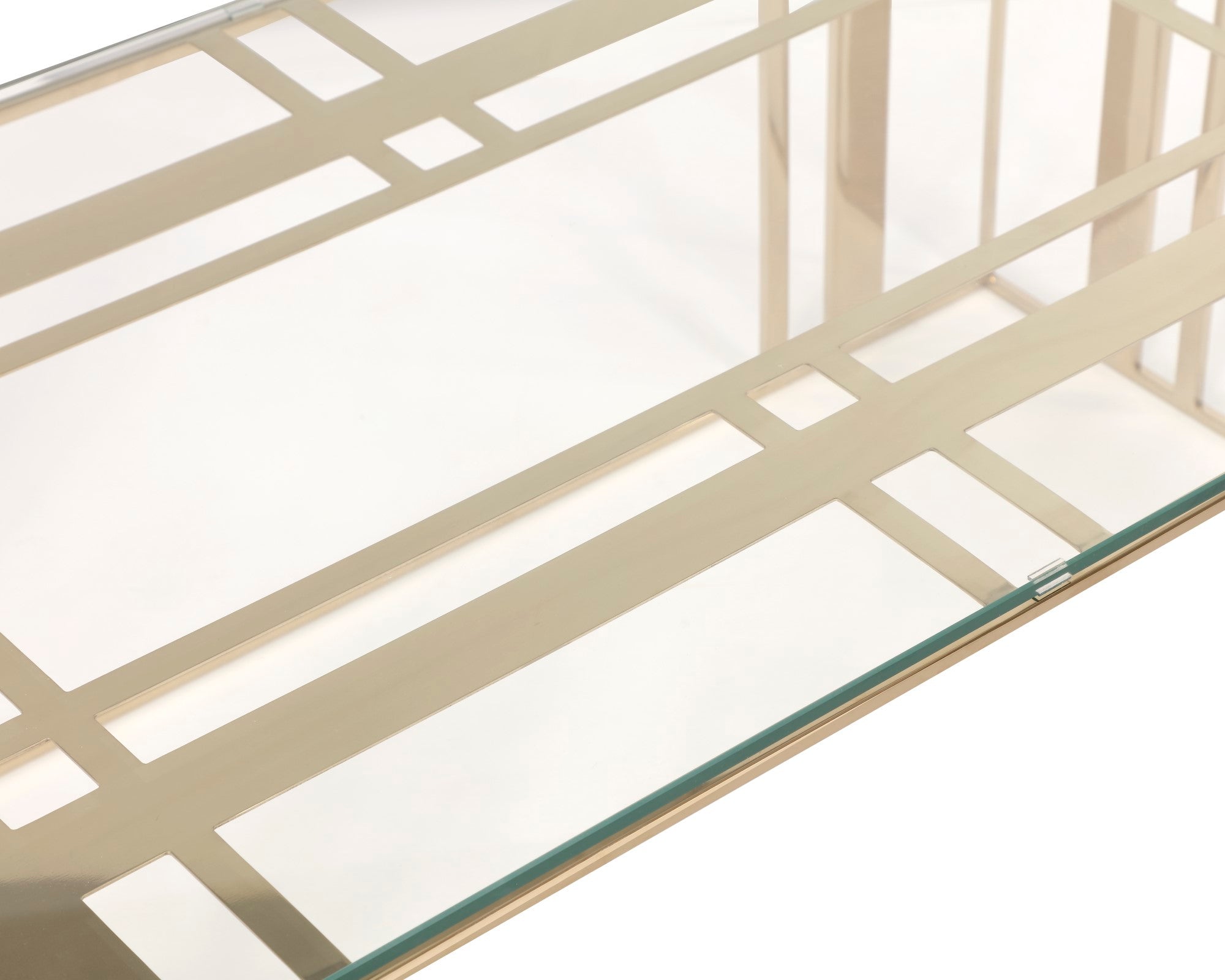 Lafayette Coffee Table  - Glass/Polished Brass