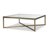 Musso Coffee Table  - Clear Glass/Brushed Brass